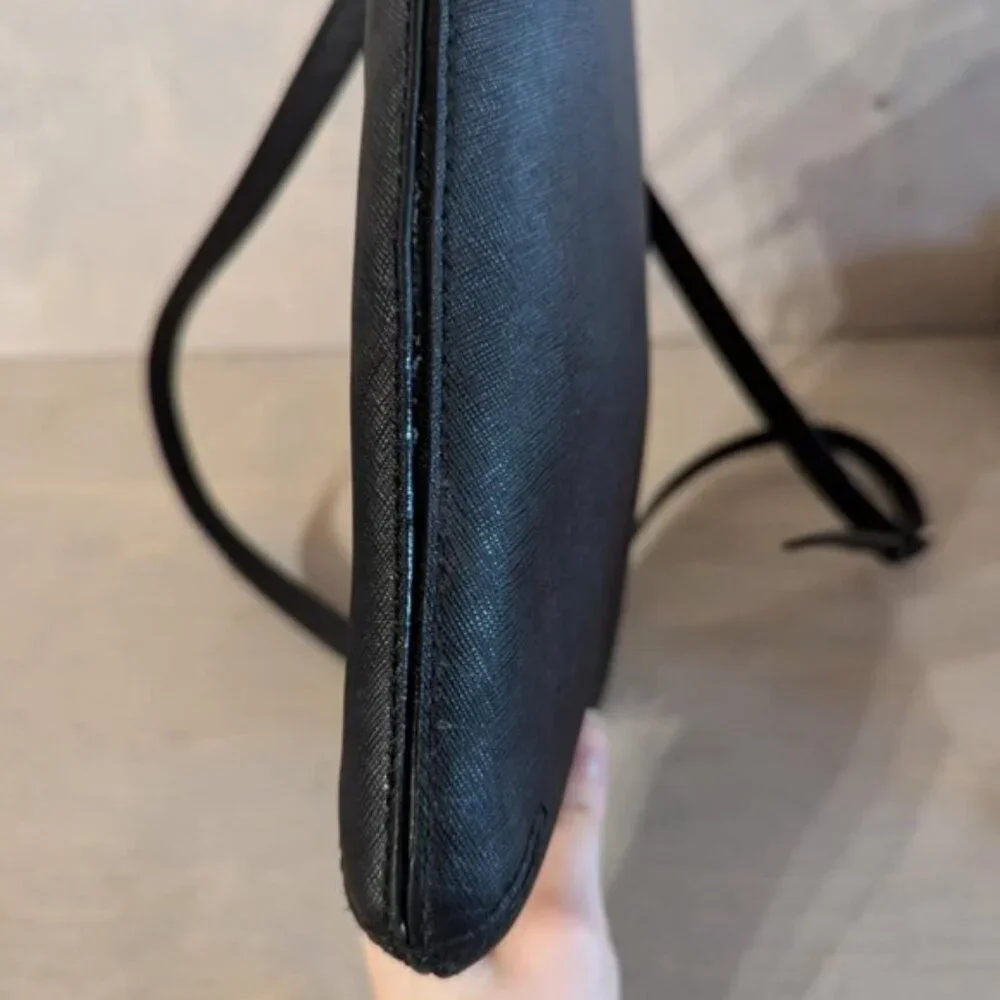 Kate Spade‎ Slender Crossbody Purse Prospect Place Rima Cow Leather Black & Gold